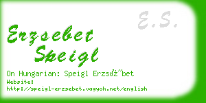 erzsebet speigl business card